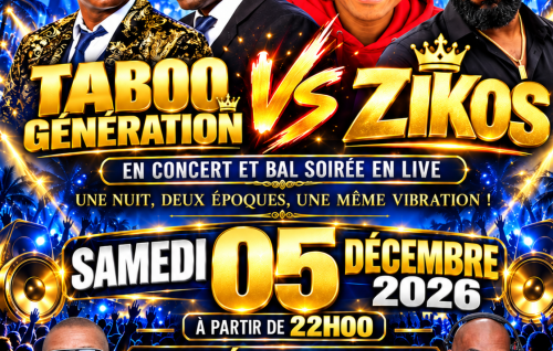 LE VRAI KONPA SE VIT EN LIVE ! LE 5 DÉCEMBRE, VENEZ VIBRER AVEC TABOO GÉNÉRATION