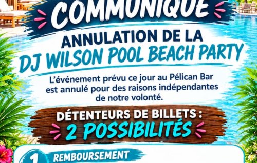 La Dj Wilson Pool Beach Party Guilou Salako 12h-Minuit