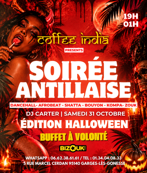 Soirée Antillaise & Buffet Spécial Halloween