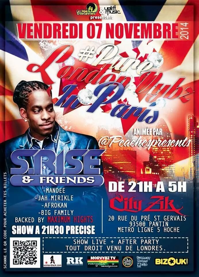 Pure London Vybz In Paris - Affiche