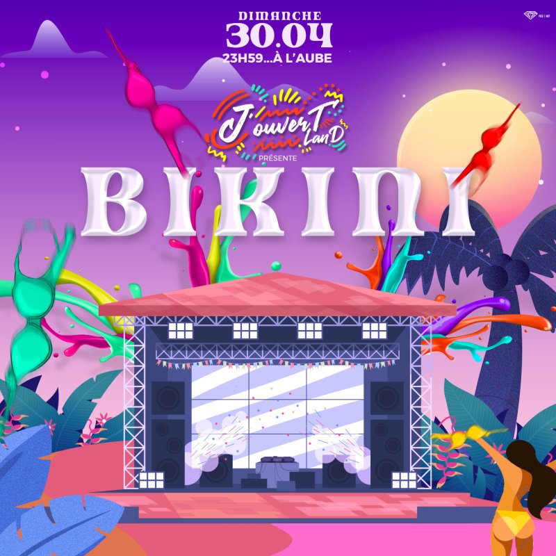 Jouvert Land Bikini - Affiche
