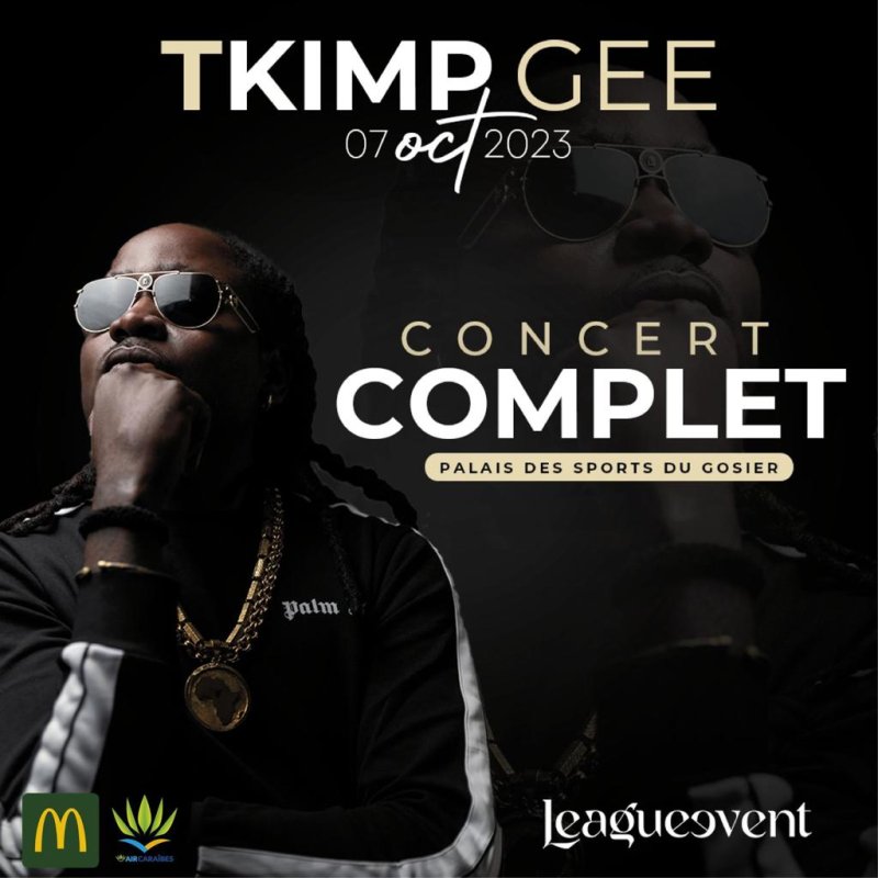T Kimp Gee En Concert Guadeloupe - Affiche