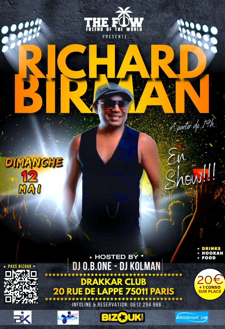 Richard Birman En Exclusivité Au Drakkar - Affiche