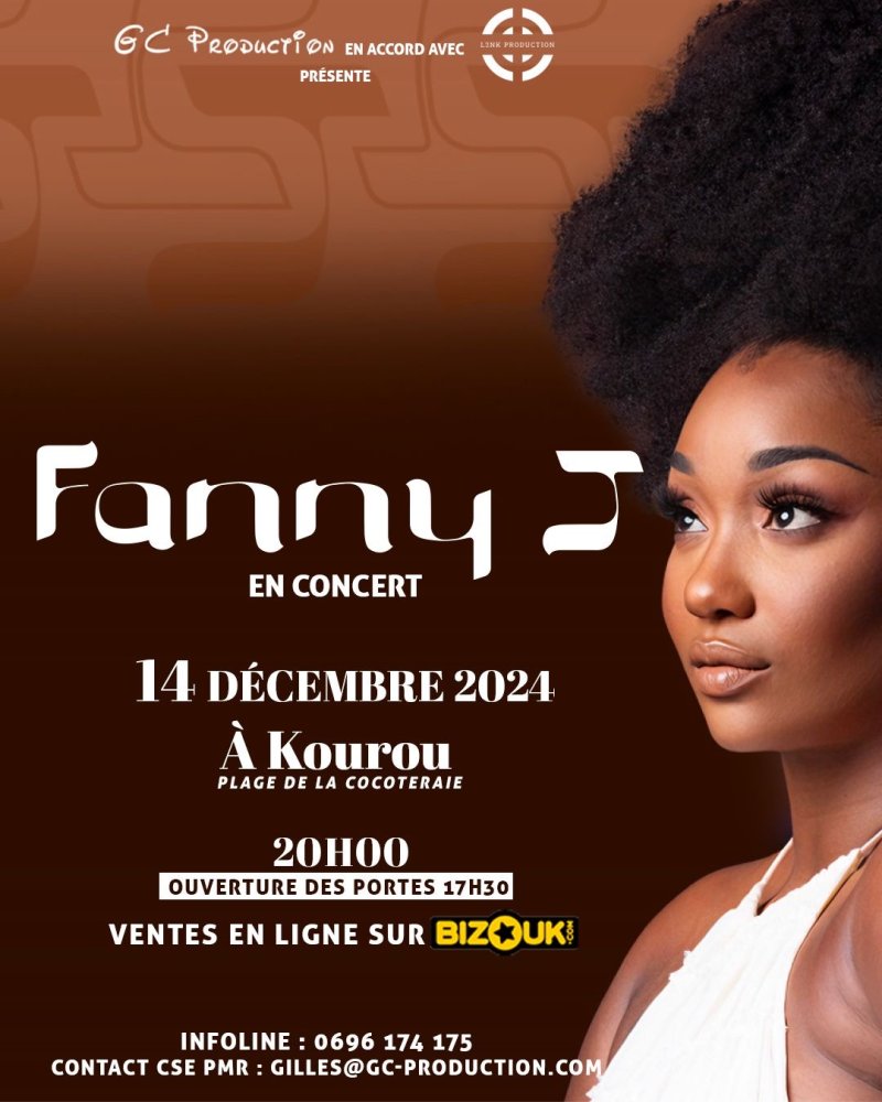 Fanny J En Concert En Guyane - Affiche