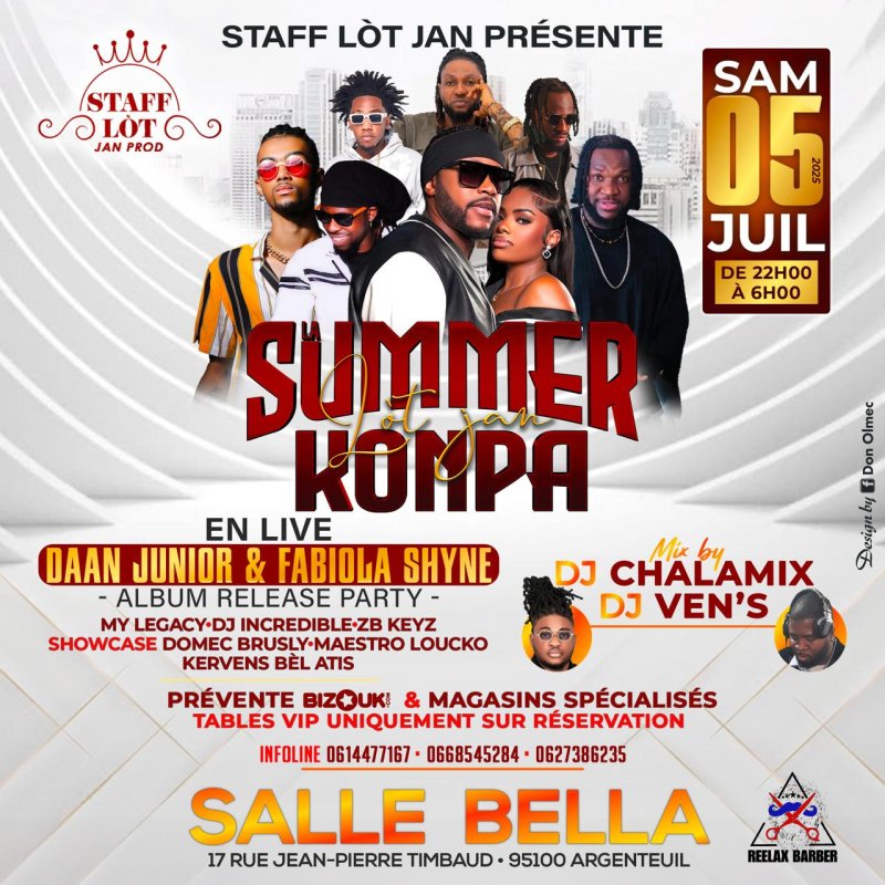 La Summer Konpa En Live Daan Junior &fabiola Shyne Dj Incredible My Legacy Domec Brusly Maes Loucko - Affiche
