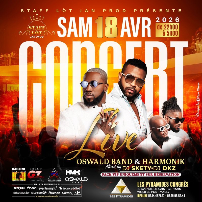 Oswald Band & Harmonik En Concert Live - Affiche