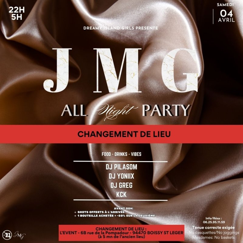 Jmg Night Party - Affiche