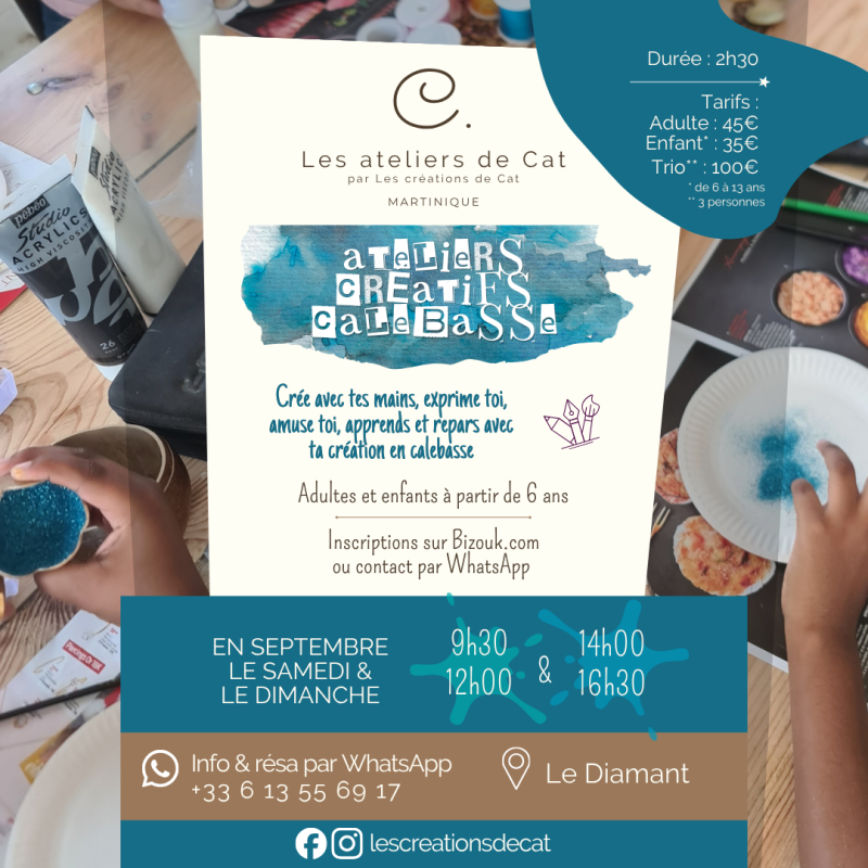 Atelier Créatif Calebasse Par Les Créations De Cat - Affiche