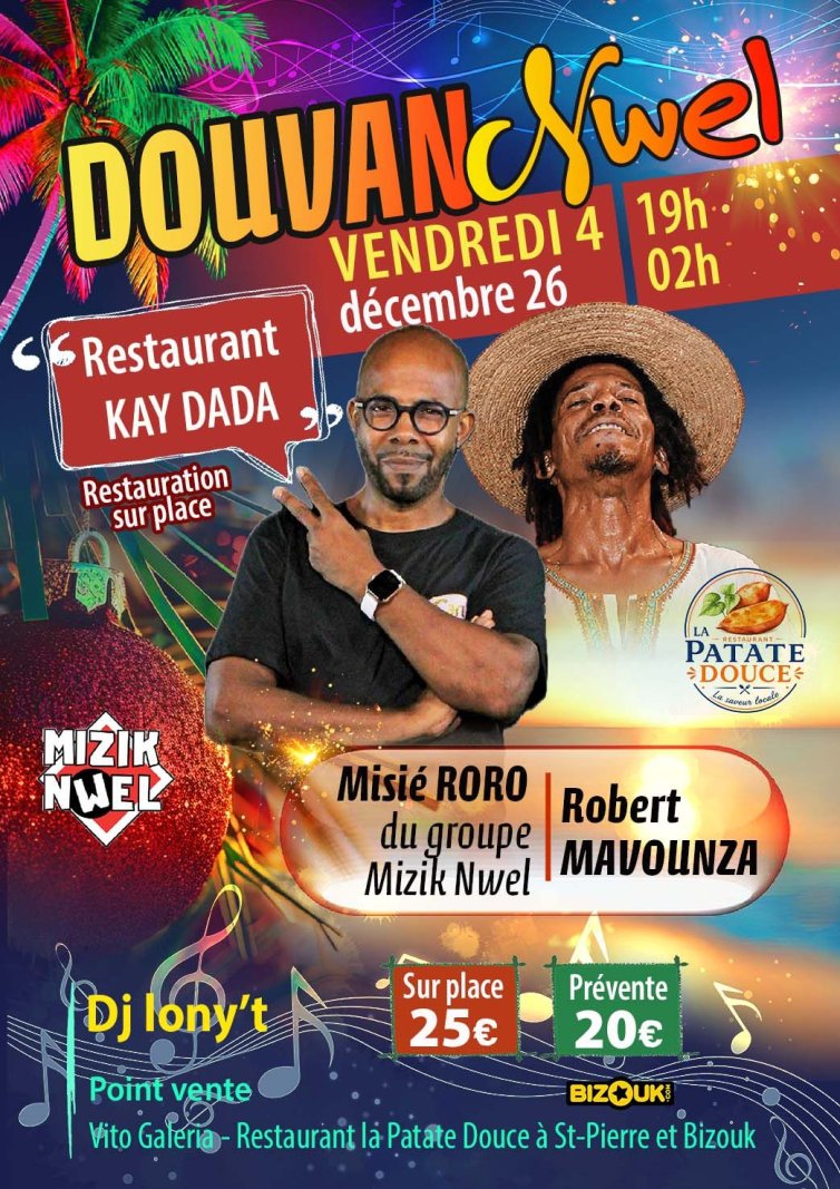 Douvan Nwël - Vendredi 4 Decembre 2026 A Case-Pilote - Affiche