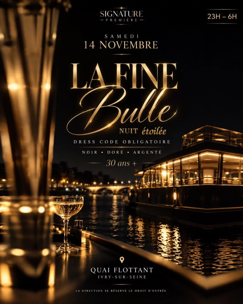 Fine Bulles "Nuit Étoilée"✨ - Affiche