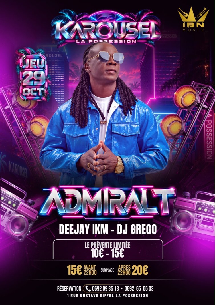 Show Case Admiral T La Réunion  - Affiche