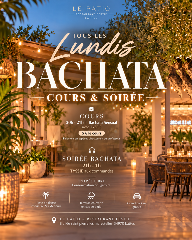 Bachata Cours & Soirée - 12042027 - Affiche