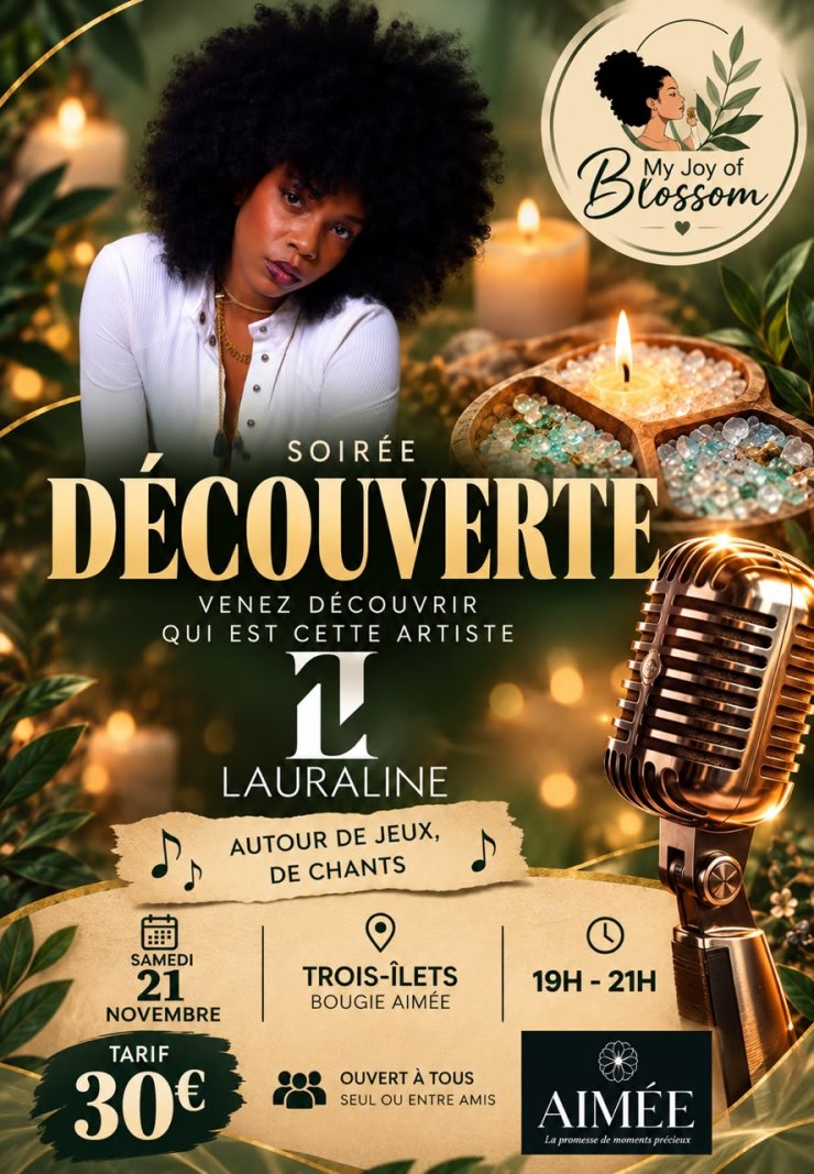 Soirée Découverte Avec Lauraline - Affiche