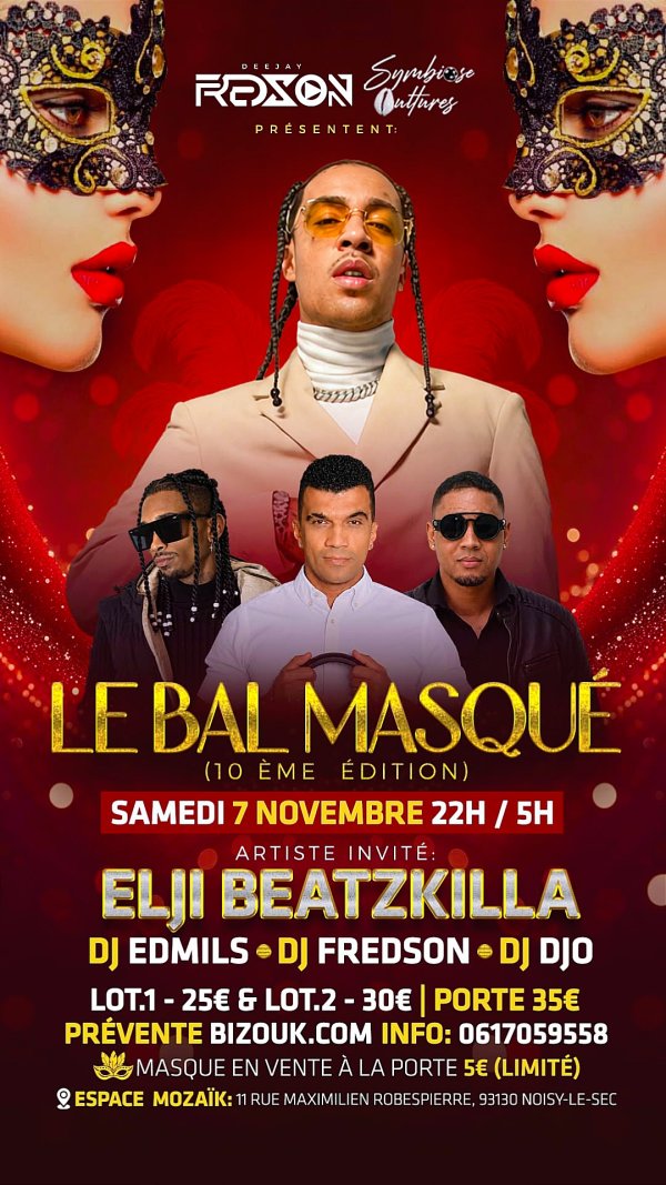 Le Bal Masqué  Dj Fredson - Affiche