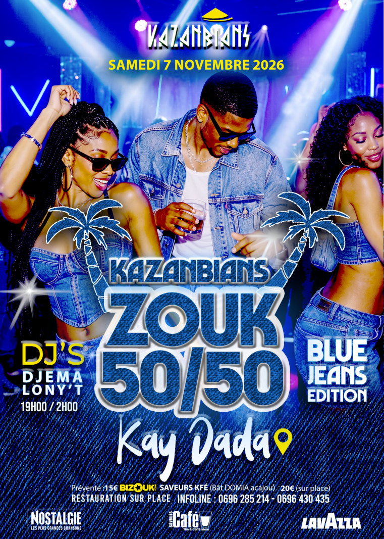 Soirée Zouk Nostal'News 50 I 50 De Kazanbians - Affiche