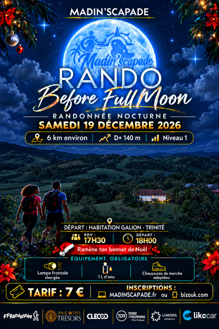 Madin'Scapade Rando Before Full Moon - Affiche
