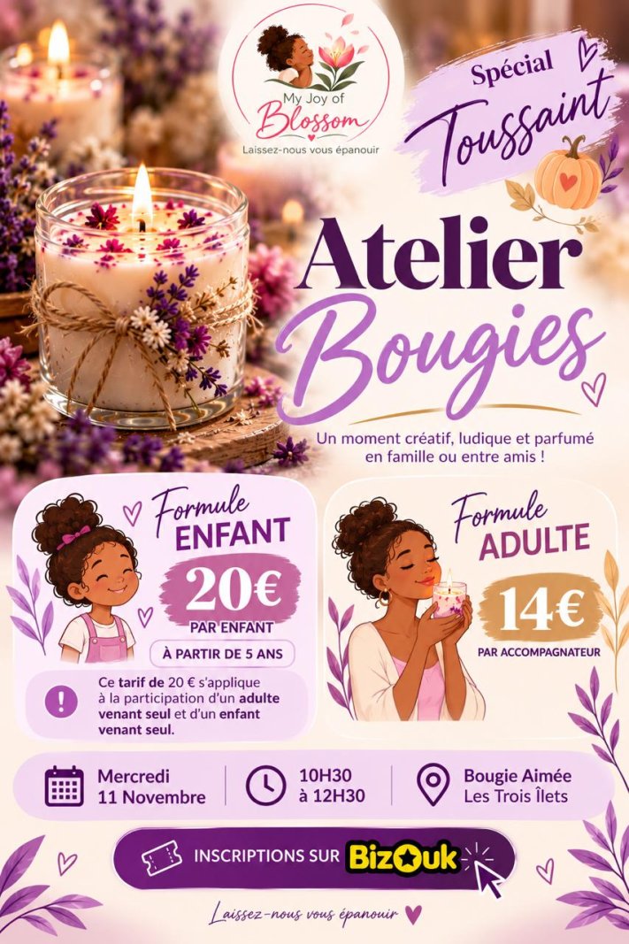 Atelier Bougies Spécial Toussaint - Affiche