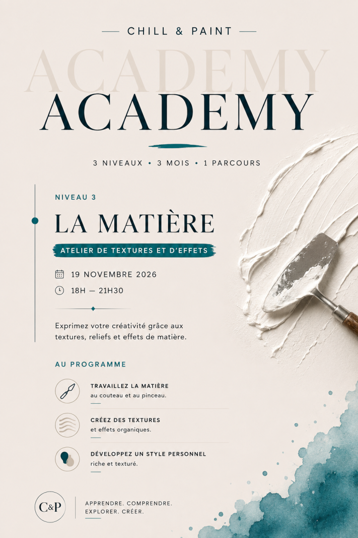 Chill&paint Academy  - Affiche