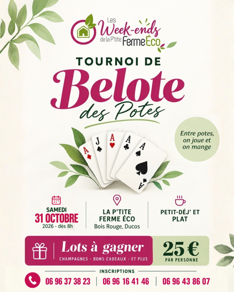 Tournoi De Belote Des Potes - Affiche