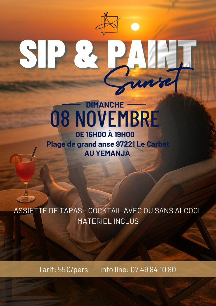 Sip & Paint - Sunset - Affiche