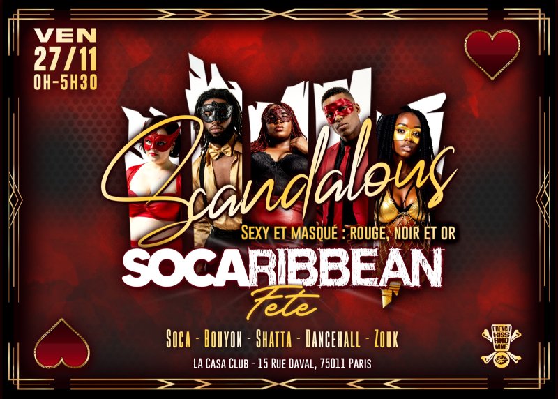 Socaribbean Fete - Scandalous : Sexy & Masqué - Affiche