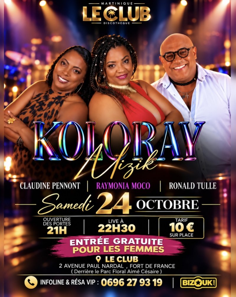 Koloray Mizik Claudine Pennont, Raymonia Moco, Ronald Tulle - Affiche