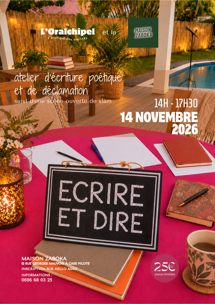 Atelier Ecrire Et Dire - Affiche