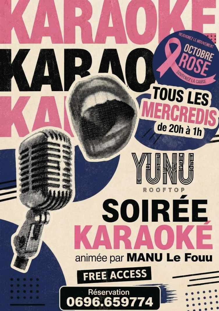 Karaoke Rooftop Du Yunu By Manu Le Fouuu - Affiche