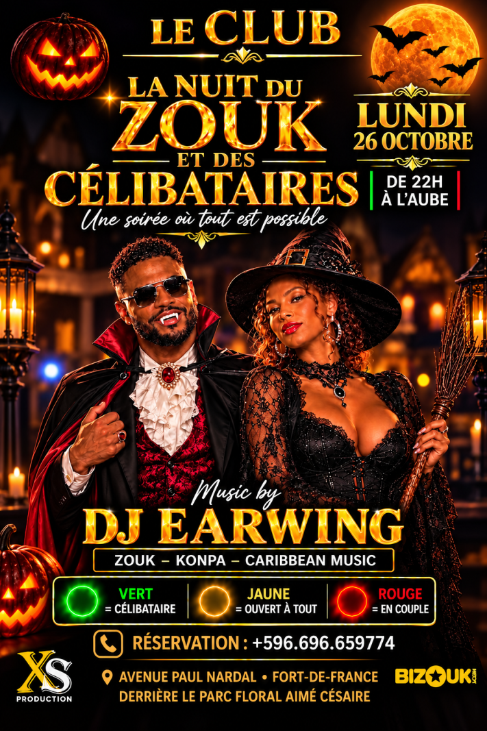 La Nuit Du Zouk Et Des Célibataires (Dj Earwing) - Affiche