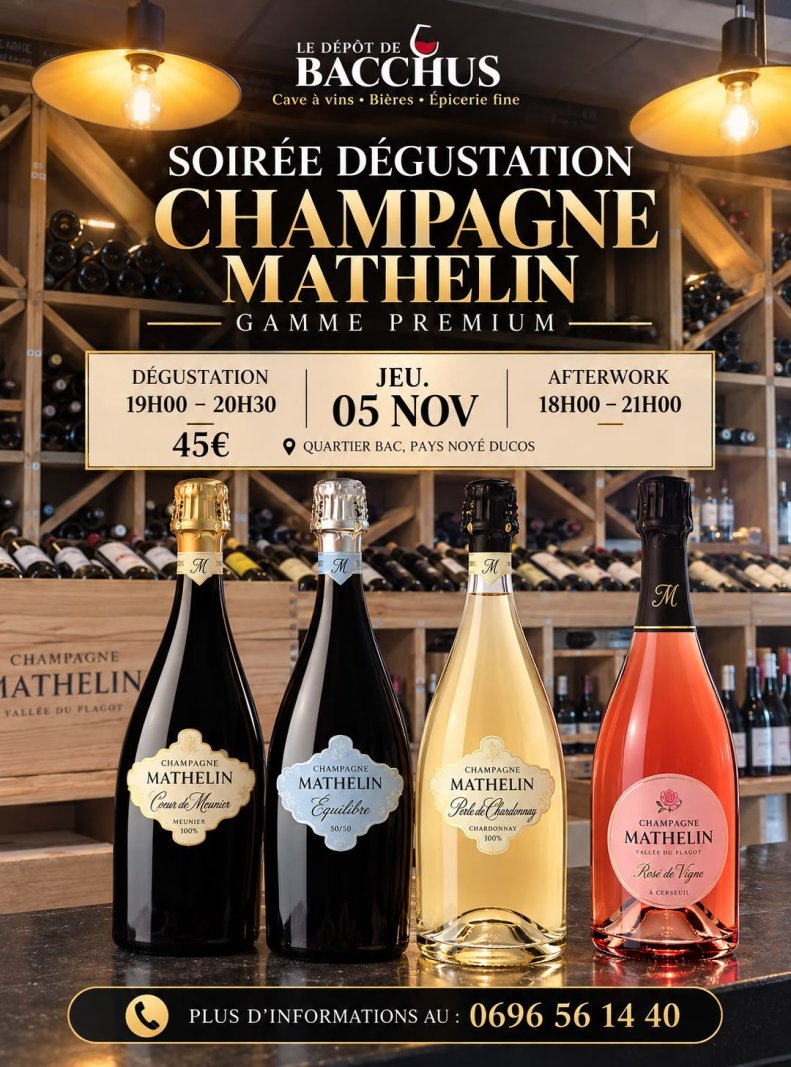 Soirée Dégustation Champagne Mathelin - Affiche