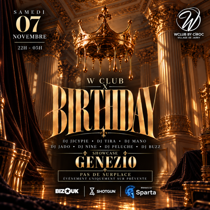 W Club X Birthday - Genezio En Showcase  - Affiche