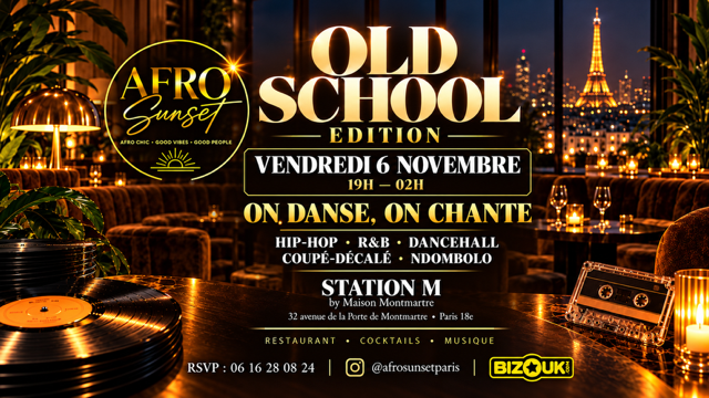   Afro Sunset — Old School Edition    - Affiche