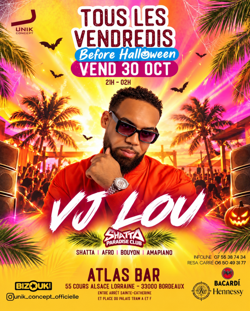 ☠️ Shatta Paradise Club ⭐️ Guest Vj Lou 🌟 Shatta • Afro • Bouyon • Etc…⭐️ Tous Les Vendredis - Affiche