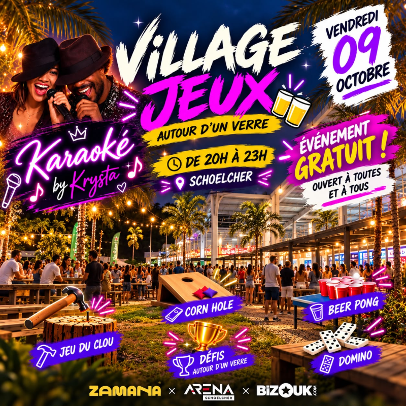 Village Jeux – Autour D’Un Verre - Affiche