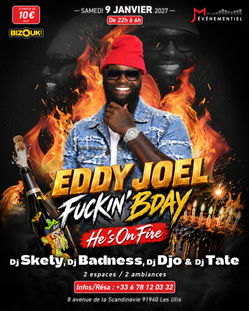Eddy Joël Fuckin’ Bday - Affiche