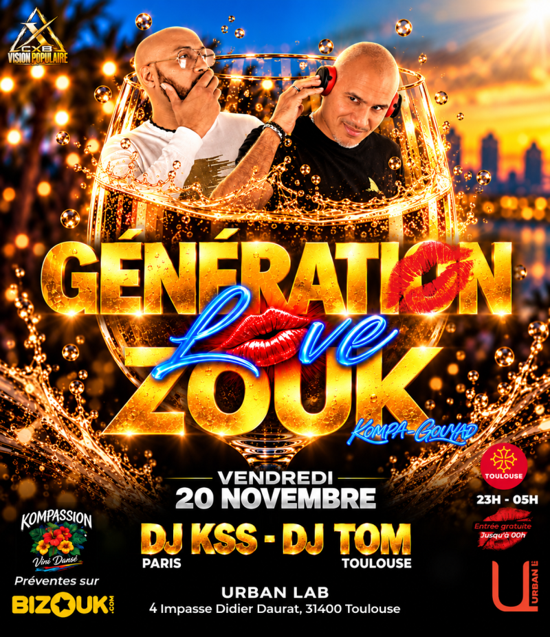 Génération Zouk Love + Stage De Kompa - Affiche