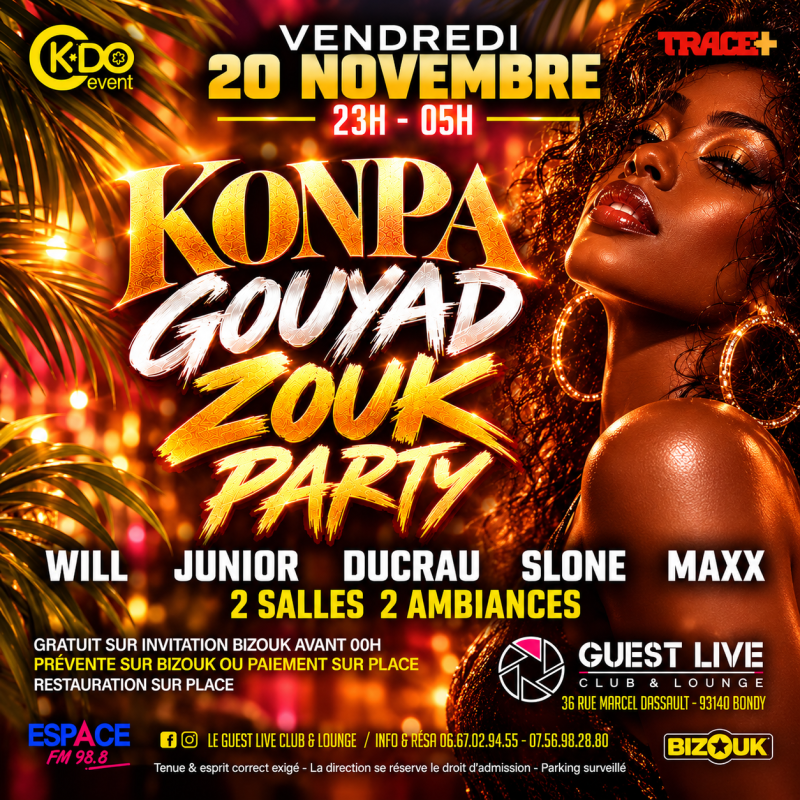 Konpa Gouyad Zouk Party - Affiche