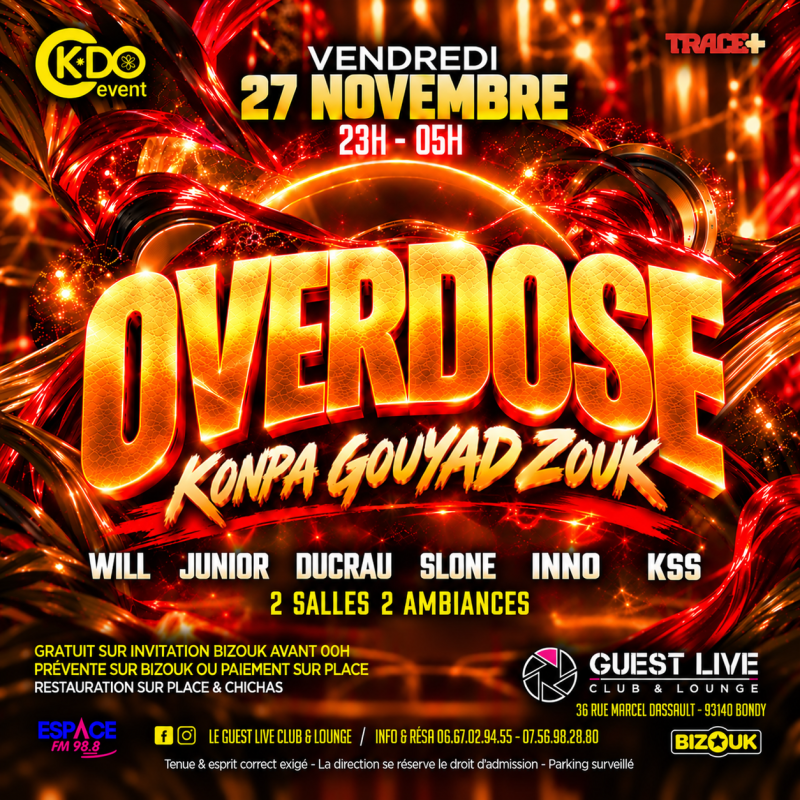 Overdose Konpa Gouyad Zouk - Affiche