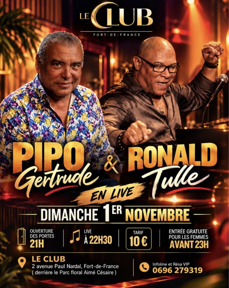 Pipo Gertrude Et Ronald Tulle En Live  - Affiche