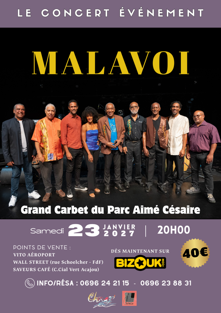 Malavoi En Concert Au Grand Carbet De Fort-De-France - Affiche