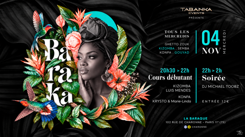 Baraka Konpa & Kizomba Paris 11 - Affiche