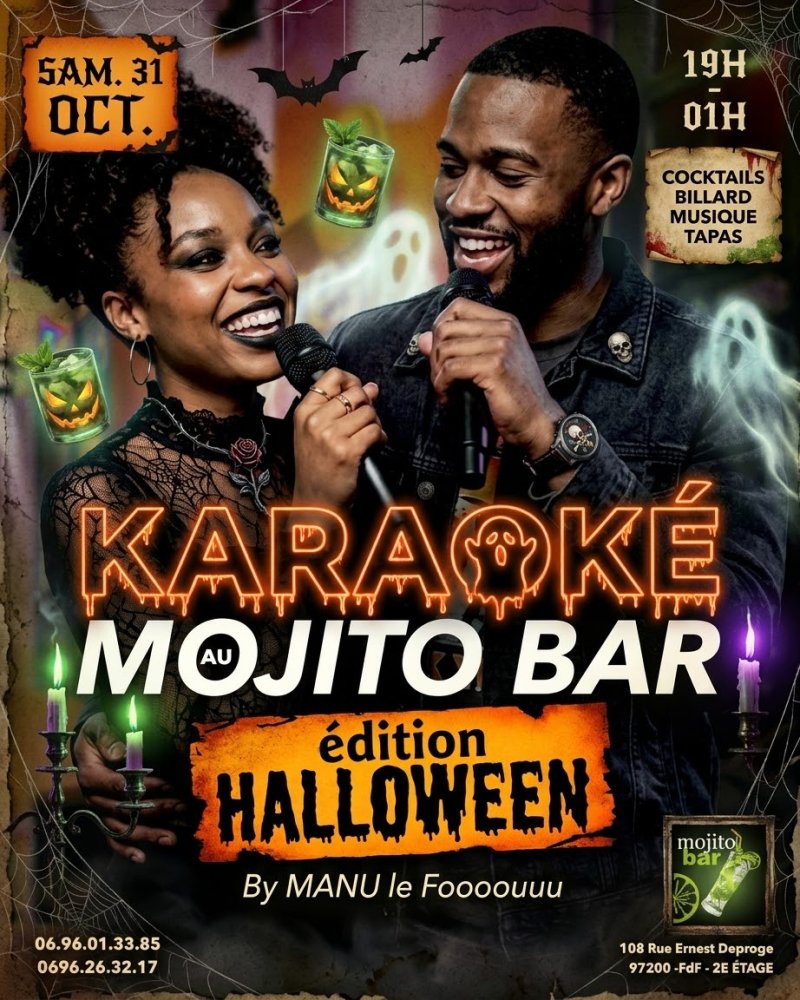 Karaoké Party By Manu Le Fouuu Au Mojito Bar - Affiche