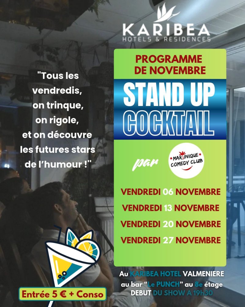 Stand Up & Cocktail Valmenière Novembre 2026 - Affiche