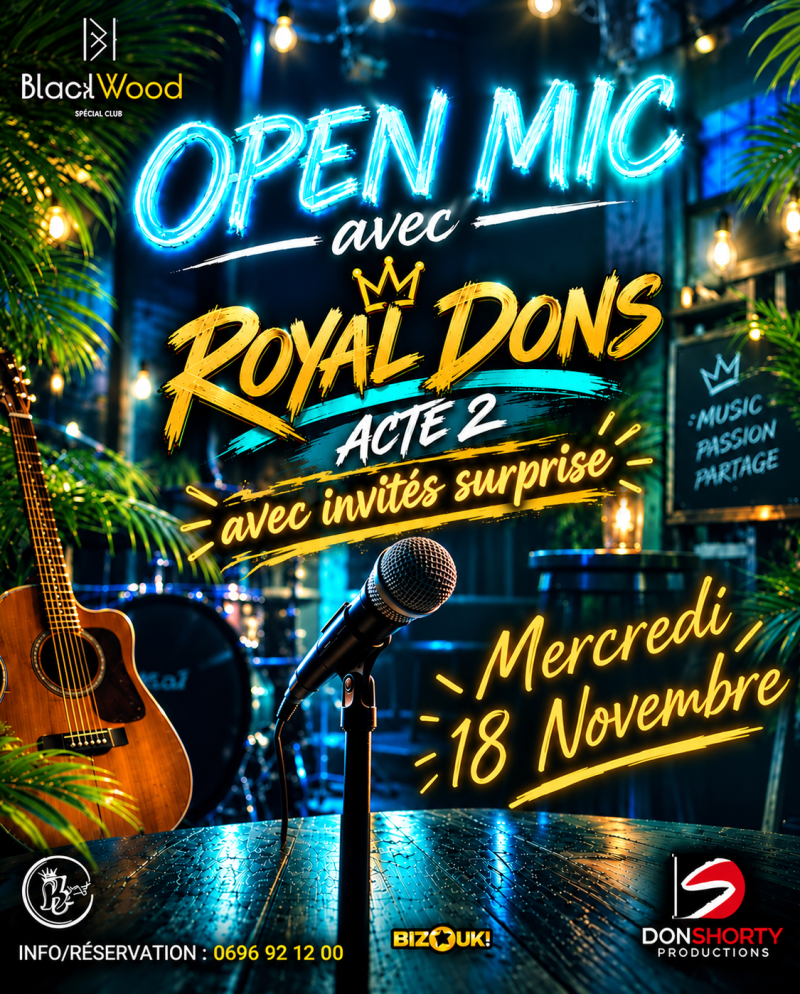 Open Mic Avec Royal Dons - Affiche